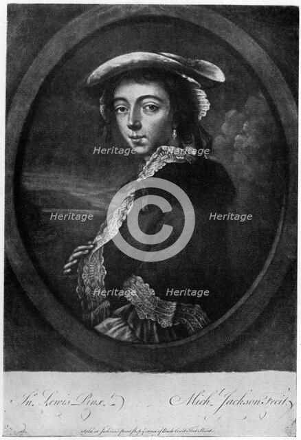 Margaret 'Peg' Woffington (1720-1760), Irish actress, 18th century (1905).Artist: Jackson