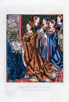 Margaret, Queen of Henry VI, and her Court, mid-15th century, (1843).Artist: Henry Shaw