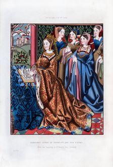 Margaret, Queen of Henry VI, and her Court, mid-15th century, (1843).Artist: Henry Shaw