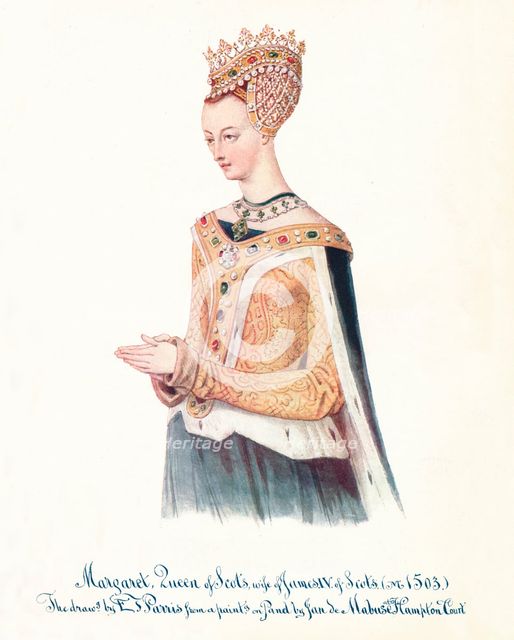 'Margaret, Queen of Scots, wife of James IV of Scots', 1912. Artist: Edmund Thomas Parris.