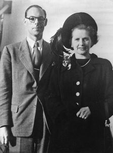 Margaret Thatcher and her husband Denis, c1955-1969(?). Creator: Unknown