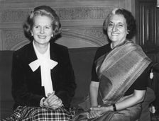 Margaret Thatcher and Indira Gandhi, London, 14th November 1978. Creator: Unknown