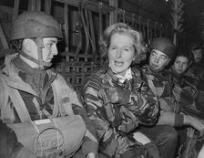 Margaret Thatcher during a flight with the 44th Parachute Brigade, 21st November 1977