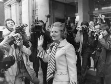 Margaret Thatcher is acclaimed as leader of the Conservative Party, 20th February 1975