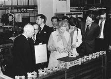 Margaret Thatcher visiting the Canon factory in Kanagawa Ken, near to Tokyo. Creator: Unknown
