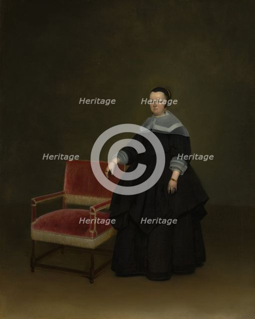 Margaretha van Haexbergen (1614-1676), ca. 1666-67. Creator: Gerard Terborch II.