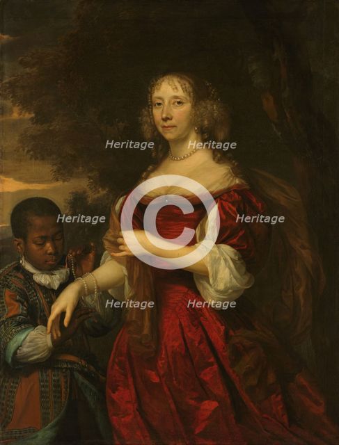 Margaretha van Raephorst (d 1690). Wife of Cornelis Tromp, 1668. Creator: Jan Mytens.