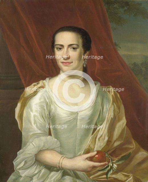 Margaretha Leuveling (1738-83), Wife of Justus Tjeenk, 1756. Creator: Herman Frederik van Hengel.