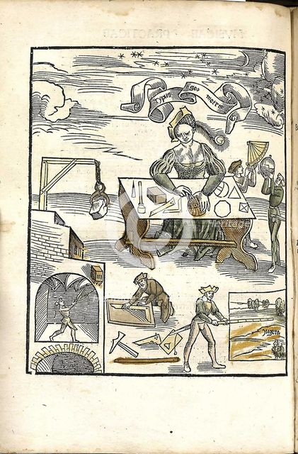 Margarita Philosophica. Geometry, 1504. Artist: Reisch, Gregor (1467-1525)