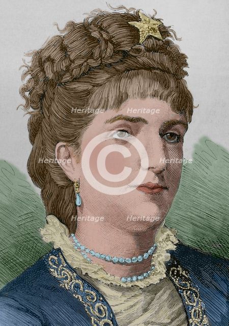 Margherita of Savoy, (1851-1926), Queen consort of the Kingdom of Italy by marriage..., 1878.  Creator: Arturo Carretero y Sánchez.