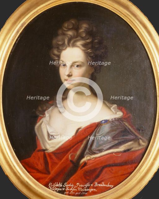 Margravine Elisabeth Sophie of Brandenburg (1674-1748), Duchess of Courland, 1691. Creator: Romandon, Gedeon (1667-1697).