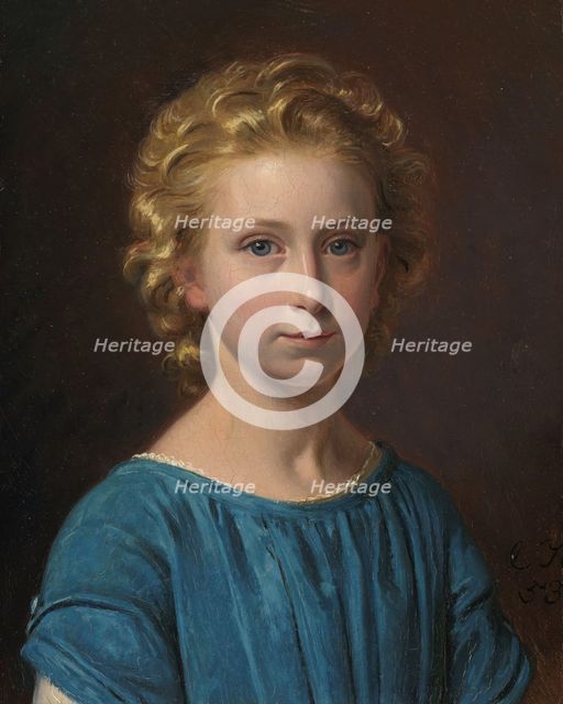 Margrethe Vullum as a child (née Lehmann), 1853. Creator: Constantin Hansen.