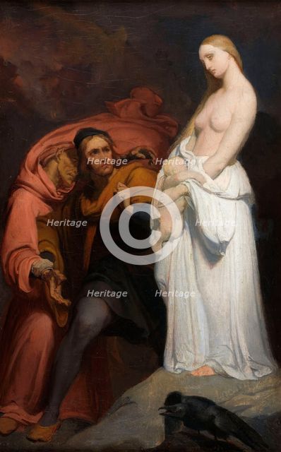 Marguerite tenant son enfant mort, c. 1846. Creator: Scheffer, Ary (1795-1858).