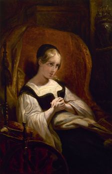 Marguerite at the spinning wheel, c1831. Creator: Ary Scheffer