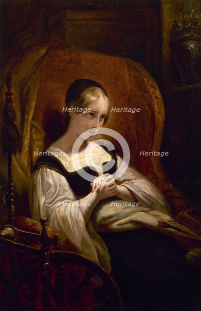 Marguerite at the spinning wheel, c1831. Creator: Ary Scheffer.