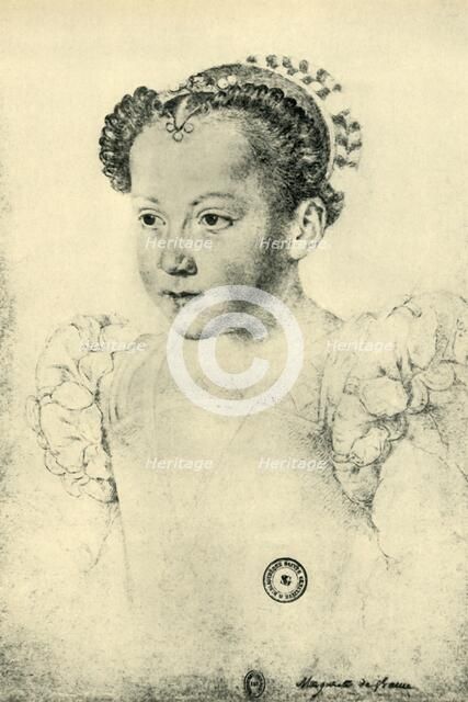 Marguerite de Valois, 1557, (1943).  Creator: Francois Clouet.