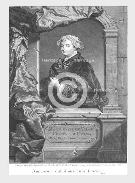 'Marguerite de Valois, Comtesse de Caylus', (1743). Artist: Jean Daullé.