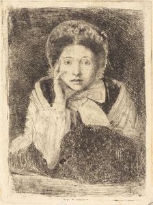 Marguerite De Gas, the Artist's Sister (Marguerite De Gas, soeur de l'artiste), 1860/1862. Creator: Edgar Degas