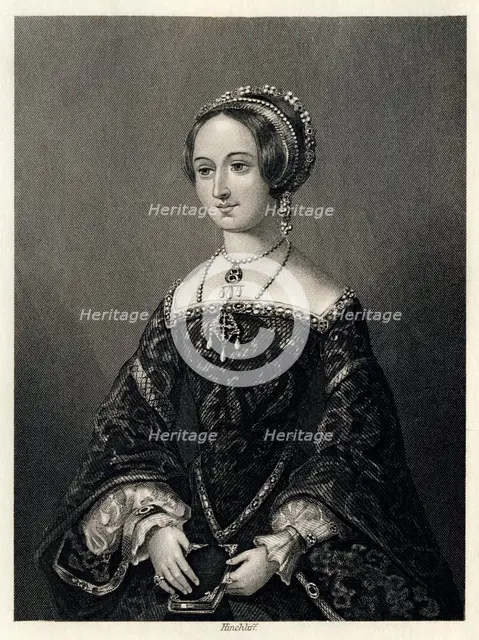 Marguerite de Navarre, Queen Consort of Henry II of Navarre, (1864).  Artist: John James Hinchcliff