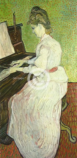 Marguerite Gachet at the Piano, 1890. Creator: Vincent van Gogh.