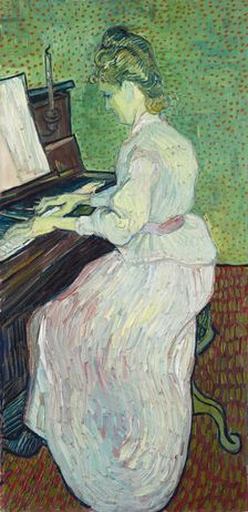 Marguerite Gachet at the piano, 1890. Creator: Gogh, Vincent, van (1853-1890)