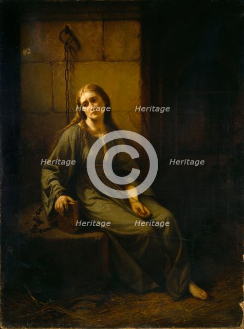 Marguerite in Prison, 1863-1867. Creator: Johann Grund.