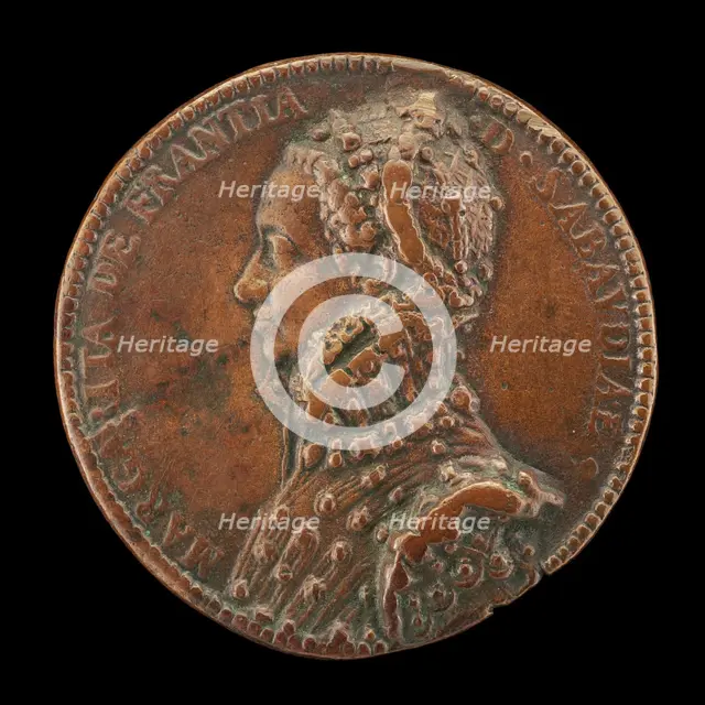 Marguerite of France, 1523-1574, Duchess of Savoy [obverse], 16th century. Creator: Unknown.