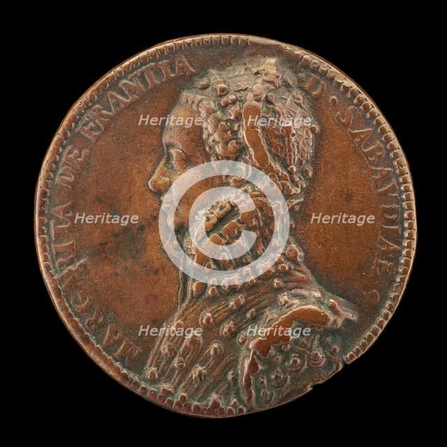 Marguerite of France, 1523-1574, Duchess of Savoy [obverse], 16th century. Creator: Unknown.