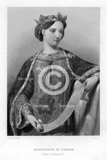 Marguerite of France, Queen of King Edward I of England.Artist: B Eyles
