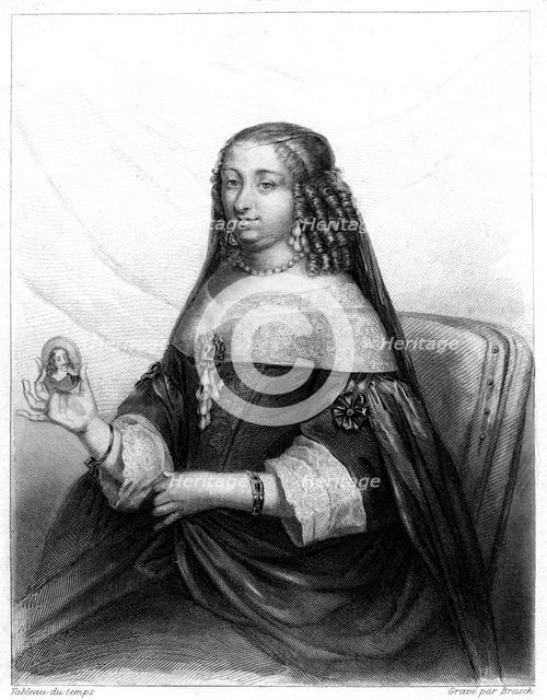Marguerite of Lorraine, Duchess of Orleans (1615-1672).Artist: Brasch