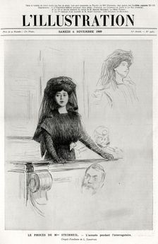 Marguerite Steinheil on trial, cover of L'Illustration 6 November 1909. Artist: L Sabattier