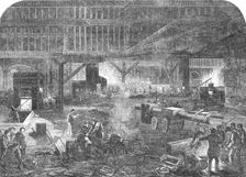 Mare and Co.'s Iron Ship-Building Works, 1854. Creator: Charles William Sheeres