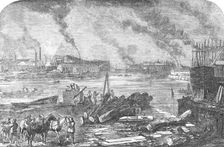 Mare and Co.'s Iron Ship-Building Works, Bow-Creek, Blackwall, 1854. Creator: Charles William Sheeres