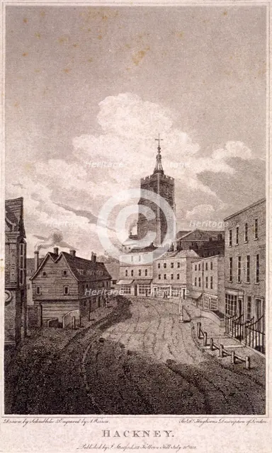 Mare Street, Hackney, London, 1805.  Artist: AW Warren