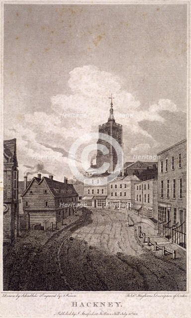 Mare Street, Hackney, London, 1805.  Artist: AW Warren