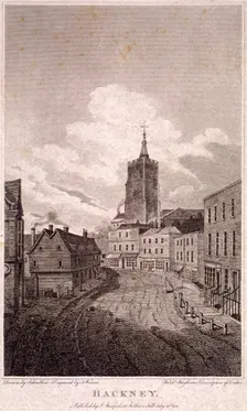 Mare Street, Hackney, London, 1805. Artist: AW Warren