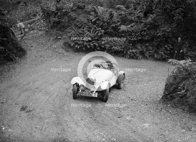Marendaz Competion 2-seater special 15/90 of Mrs NA Moss driving in a motoring trial, late 1930s. Artist: Bill Brunell.