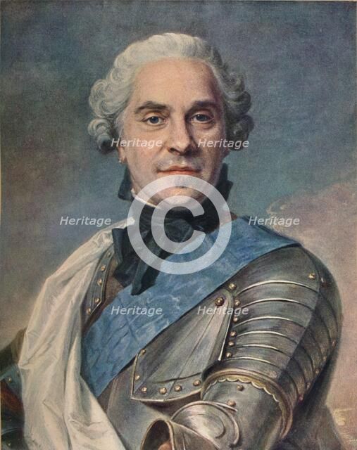 'Marechal de Saxe', c1748. Artist: Maurice-Quentin de La Tour.
