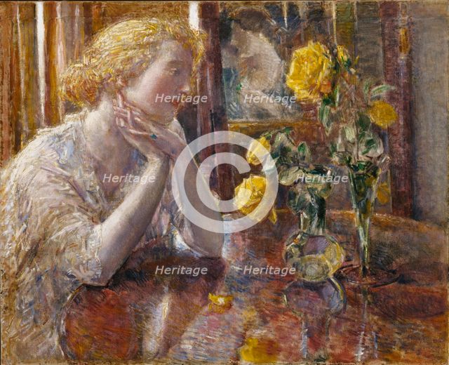 Maréchal Niel Roses, 1919. Creator: Frederick Childe Hassam.