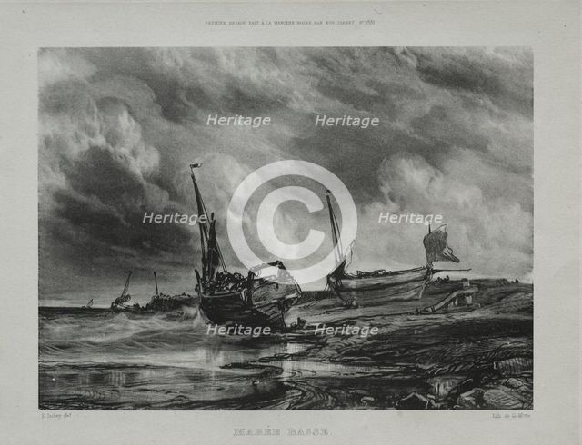 Marée basse, 1831. Creator: Eugène Isabey (French, 1803-1886).
