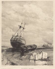 Marée Basse, 1833. Creator: Eugene Isabey
