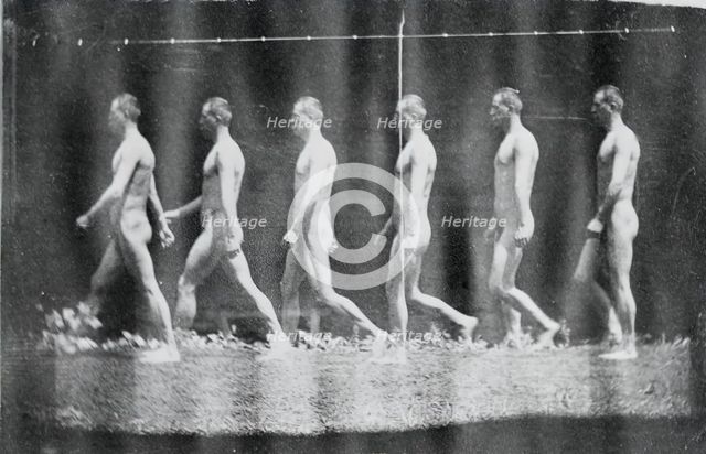 Marey Wheel Photographs of Jesse Godley, 1884. Creator: Thomas Eakins.