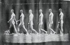 Marey Wheel Photographs of Jesse Godley, 1884. Creator: Thomas Eakins