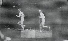 Marey Wheel Photographs of Jesse Godley, 1884. Creator: Thomas Eakins