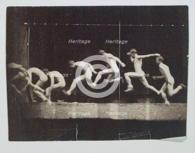 Marey Wheel Photographs of Unidentified Model, 1884. Creator: Thomas Eakins.