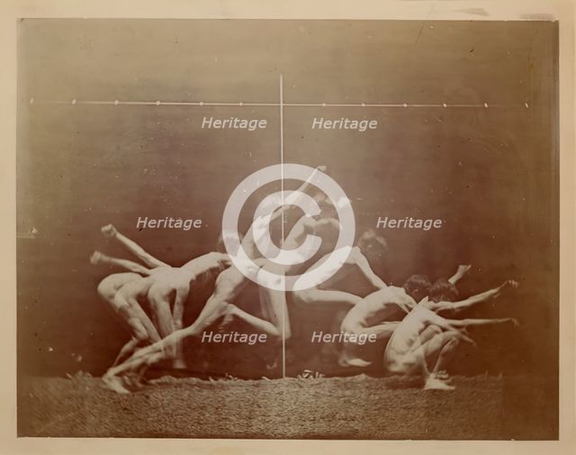 Marey Wheel Photographs of Unidentified Model, 1884. Creator: Thomas Eakins.
