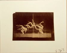 Marey Wheel Photographs of Unidentified Model, 1884. Creator: Thomas Eakins