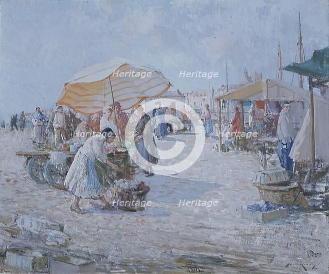 Market on the Atlantic Coast, c1890-1940. Creator: William Lee-Hankey.