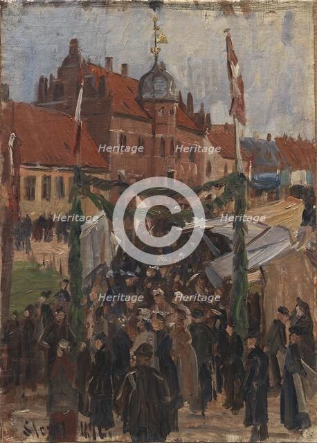 Market at Stege Torv, 1892. Creator: Albert Gottschalk.