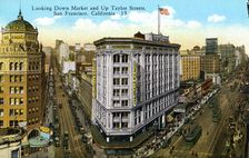 Market and Taylor Streets, San Francisco, California, USA, 1926
